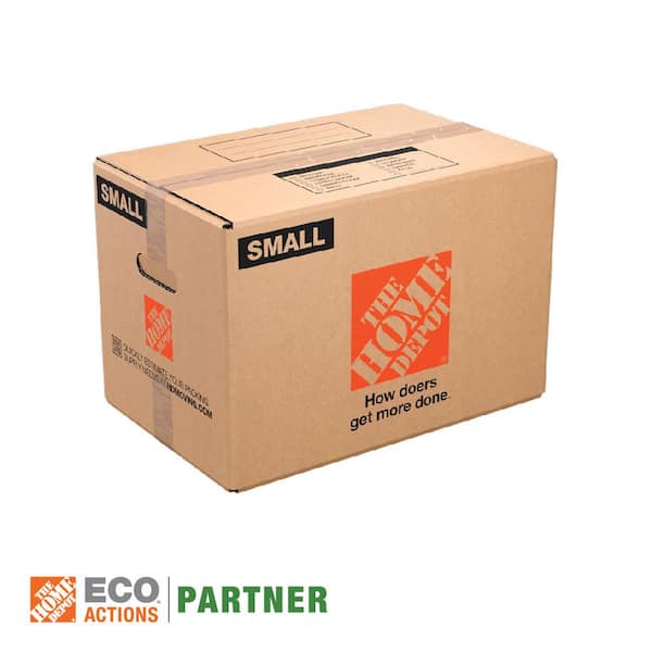 The Home Depot 17 in. L x 11 in. W x 11 in. D Small Moving Box with Handles (20-Pack)