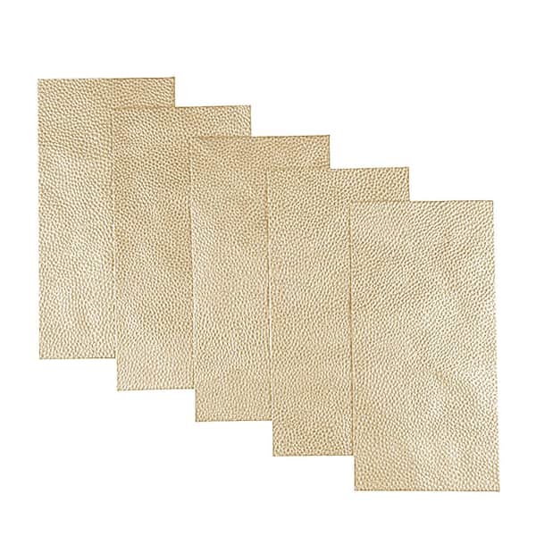 Wellco 8 in. x 12 in. Off-white Self-Adhesive Leather Drywall Repair Patch For Car Seats, Couch Furniture (5-Pack)