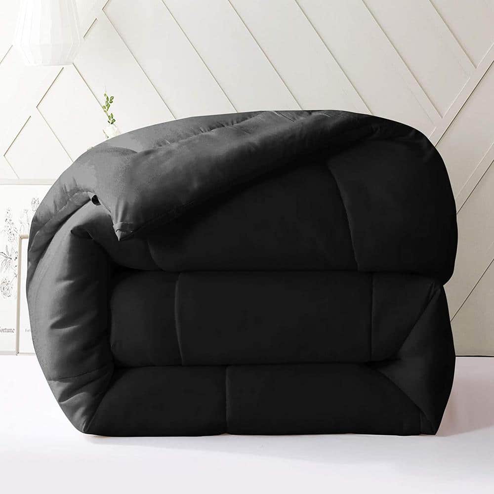 Black Queen Microfiber Down Alternative Duvet Insert Set
