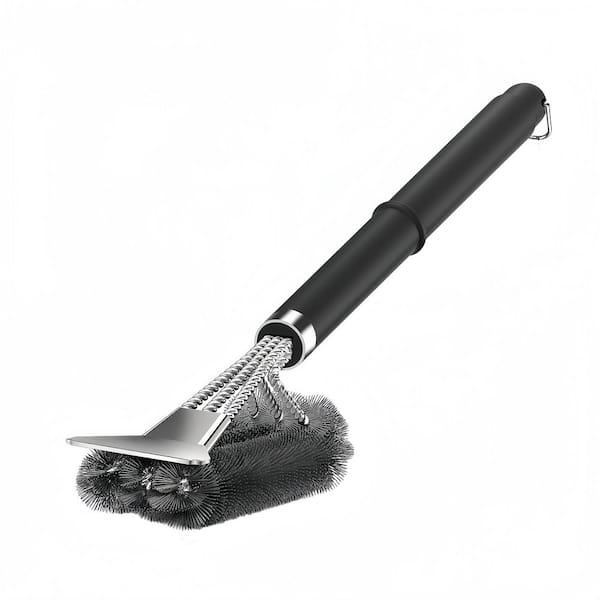 18 in. Grill Brush with Adjustable Handle for Outdoor Grill, Smoker, Gas, Charcoal Grill Cleaning, and Gifts (1-Pack)