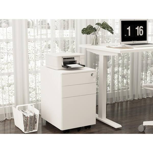 white under desk pedestal