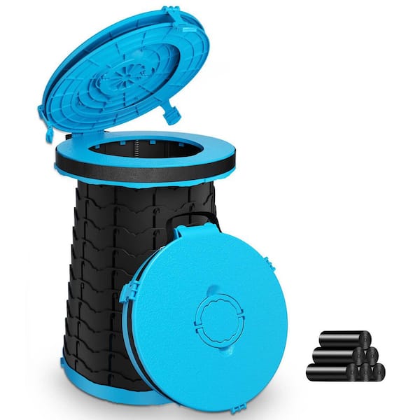 Non-electric XXL 880 lbs. Capacity Waterless Composting Toilet System with Adjustable Height Foldable Design for Camping