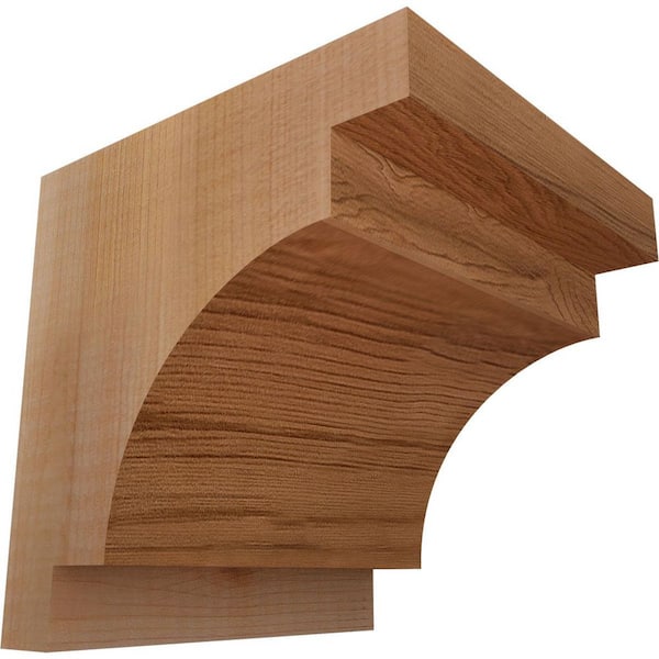 Ekena Millwork 5-1/2 in. x 6 in. x 6 in. Western Red Cedar Mediterranean Smooth Corbel