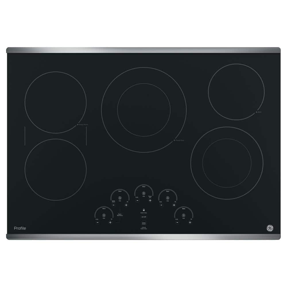 GE Profile 30 in. Radiant Electric Cooktop in Stainless Steel with 5