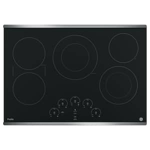Profile 30 in. Radiant Electric Cooktop in Stainless Steel with 5 Elements with Rapid Boil