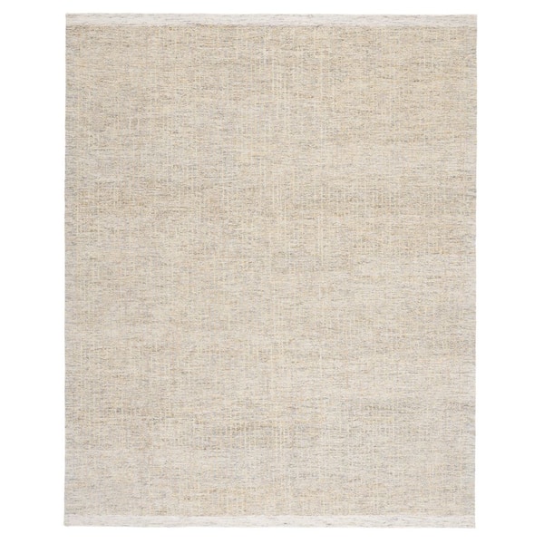 Metro Ivory/Grey 8 ft. x 10 ft. Gradient Striped Area Rug
