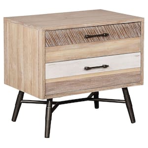 Marlow Rough Sawn Multi 2-Drawer Nightstand