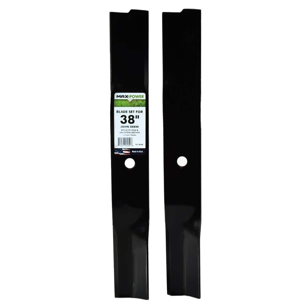 2 Blade Set for Many 38 in. Cut John Deere Mowers Replaces OEM #'s AM-100946, M82408 and 50-2515 price history on PriceWatchPro