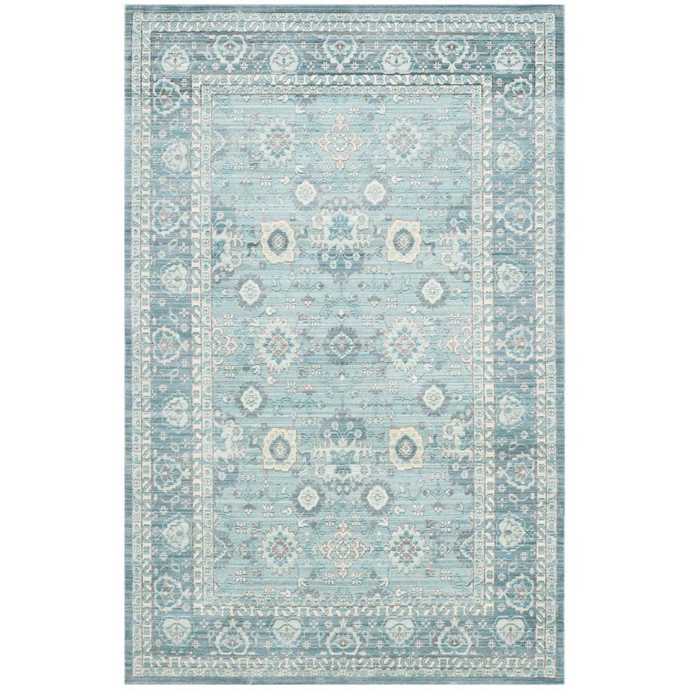 SAFAVIEH Valencia Alpine/Multi 6 ft. x 9 ft. Border Area Rug VAL110B-6 ...