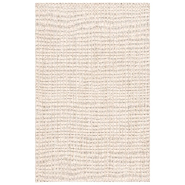 SAFAVIEH Natural Fiber Bleach/Ivory 5 ft. x 8 ft. Solid Woven Area Rug