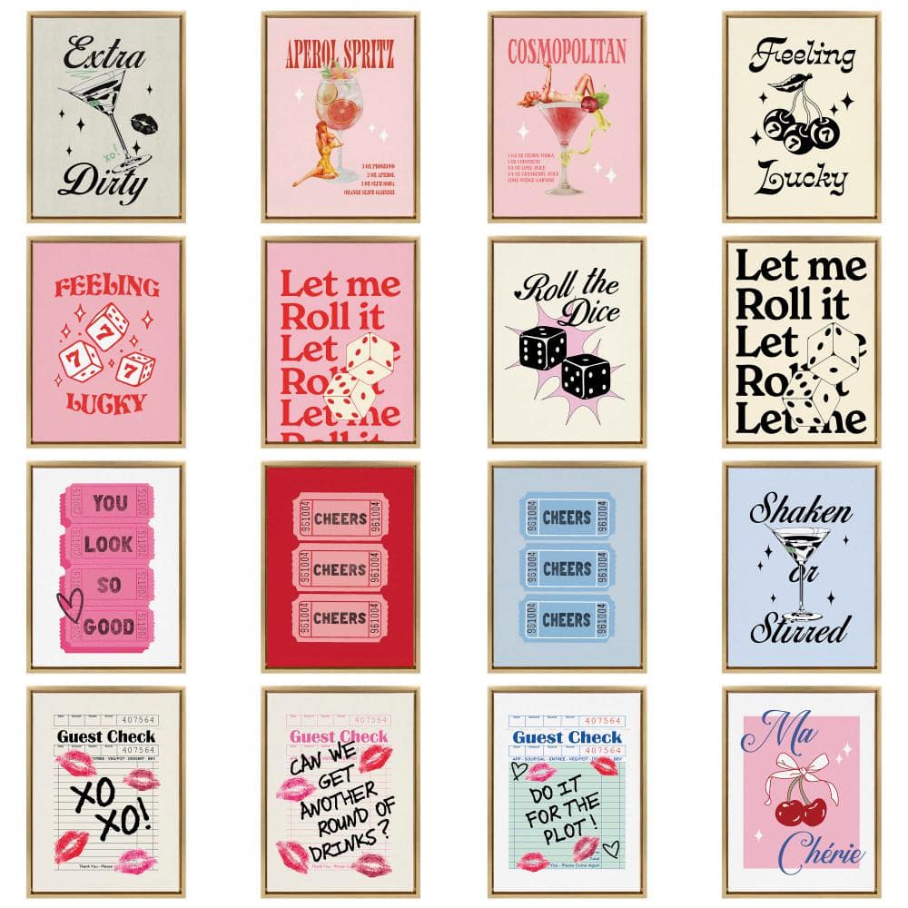 Feeling Lucky Pink and Red Casino Dice Canvas Print