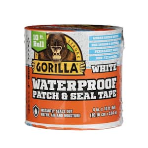 4 in. x 10 ft. White Waterproof Patch and Seal Tape (2-Pack)