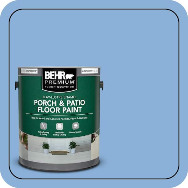 1 gal. #PPU15-12 Bluebird Low-Lustre Enamel Interior/Exterior Porch and Patio Floor Paint