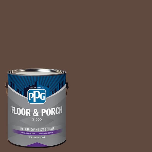 1 gal. PPG1075-7 Fudge Truffle Satin Interior/Exterior Floor and Porch Paint