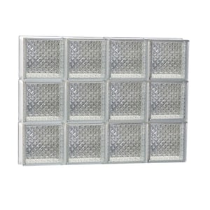 31 in. x 23.25 in. x 3.125 in. Frameless Non-Vented Diamond Pattern Glass Block Window
