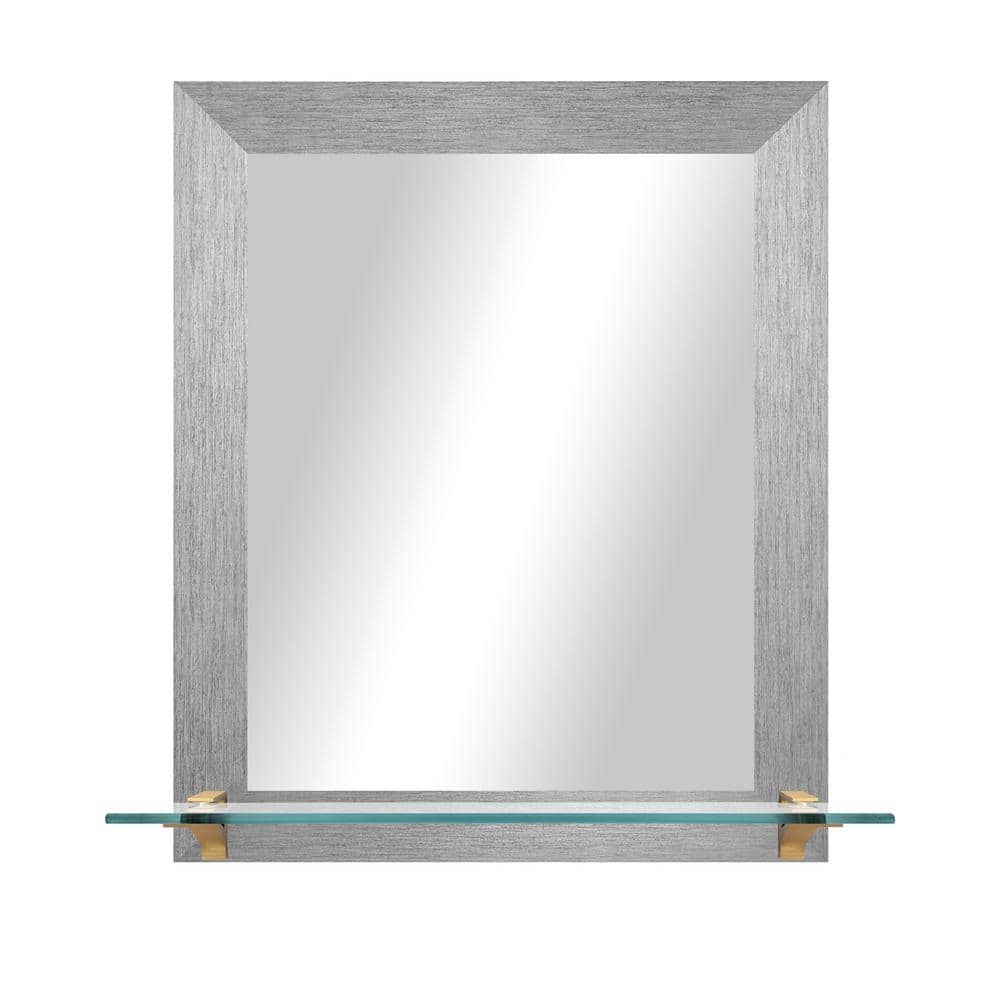21.5 in. W x 25.5 in. H Rectangle Silver Vertical Mirror With Tempered Glas
