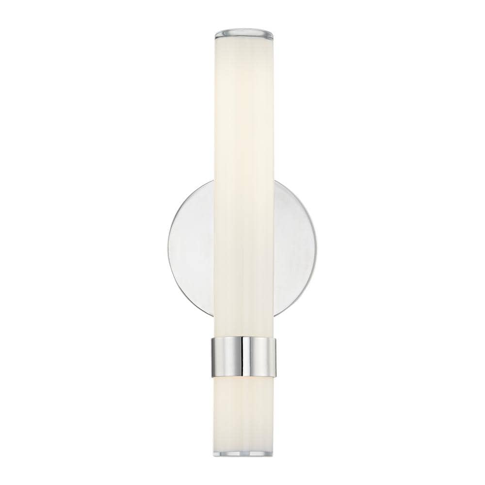 Madison Polished Nickel LED Vanity Light with Glass Tube