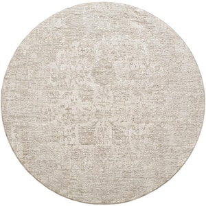 Masterpiece Gray Traditional 5 ft. Round ft. Indoor Area Rug