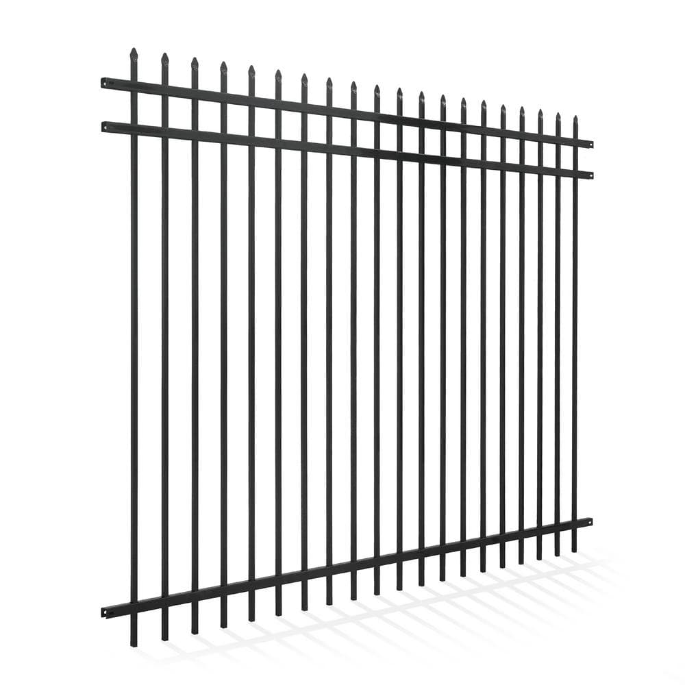6 ft. x 8 ft. Heavy-Duty Steel Spaced Bar Pointed Pinnacle Metal Fence Panel (Single Panel) price history on PriceWatchPro