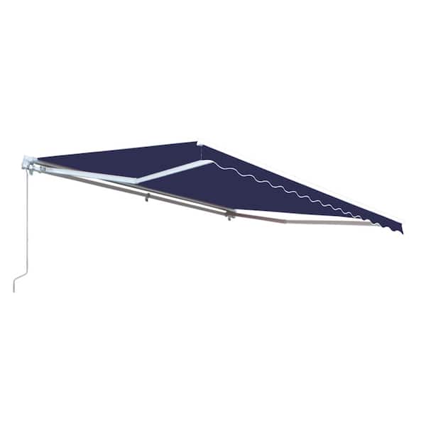 Aleko 16 Ft Motorized Retractable Awning 120 In Projection In Dark