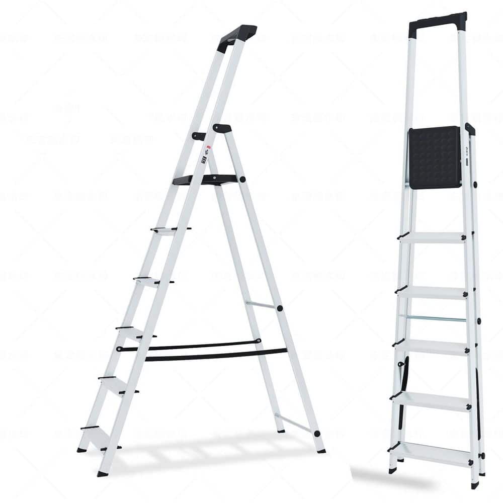 5.74 ft. Aluminum Folding Step Ladder (11 ft. Reach) with Textured Anti-Slip & Safety Handrail, 330 lb. Load Capacity price history on PriceWatchPro