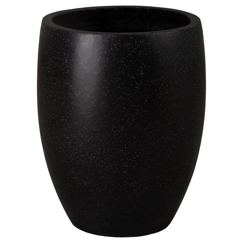 22 in. L x 27 in. H Black Terrazzo Round Planter price history on PriceWatchPro