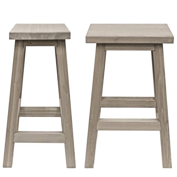 Yardistry Madison 29 in. Saddle Wood Outdoor Bar Stool (2-Pack)