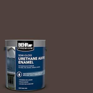 1 gal. #MS-90 Deep Chocolate Urethane Alkyd Semi-Gloss Enamel Interior/Exterior Paint