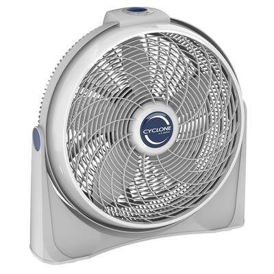 Lasko Cyclone Power Circulator 20 In. 3 Speed White Floor Fan With ...