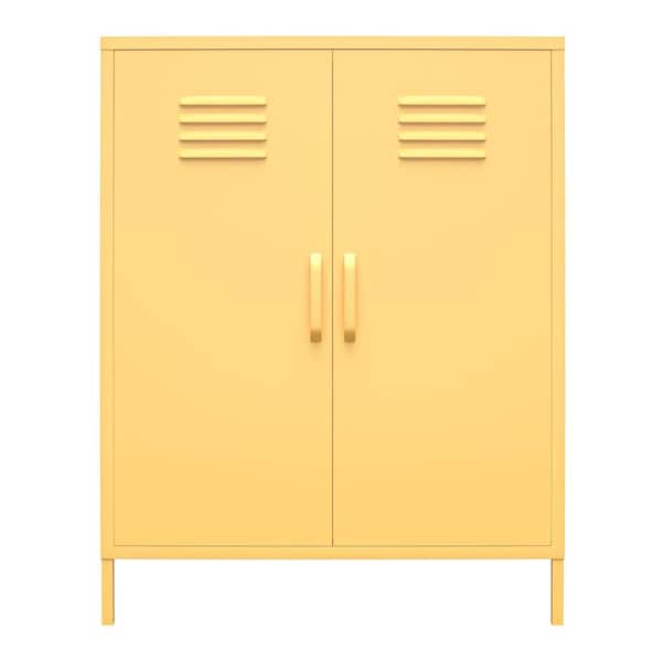 Novogratz Cache Yellow 2-Door Metal Locker Storage Cabinet 3384814COM ...