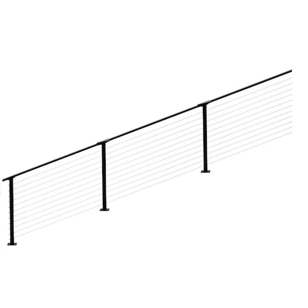 24 ft. Stair Cable Railing, Black