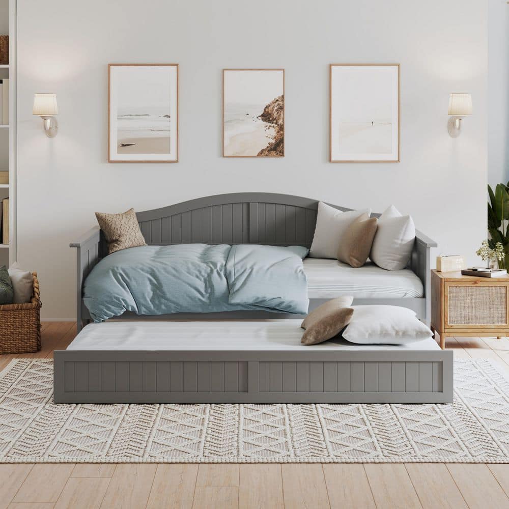 Nantucket Walnut Twin Solid Wood Daybed with Twin Trundle - thumbnail 7