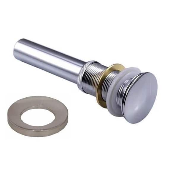 INSTER Standard 2.6 in. G1 1/4 Pop-up Basin Drain for Bathroom Vessel Sinks with Decorated Ring in Chrome (1-Pack)