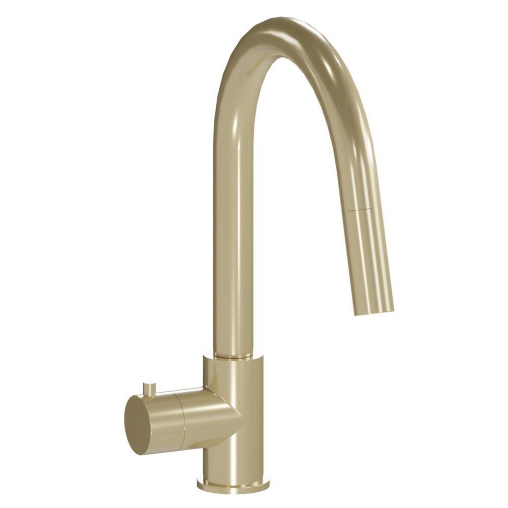 Champagne Bronze Touchless Kitchen Faucet with Pull-out Spray