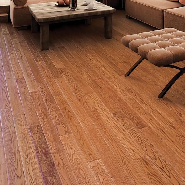 HOMELEGEND Gunstock White Oak 1/2 in. T x 4.8 in. W Hand Scraped Engineered Hardwood Flooring (24.9 sqft/case)
