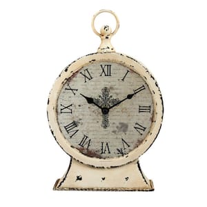 12.5 in. x 3 in. Faith Round Tabletop Clock