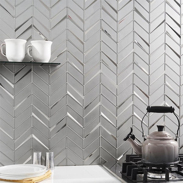 Mogo Milano 10.98 in. x 13.62 in. Polished Glass Wall Mosaic Tile (1.03 sq. ft./Each)