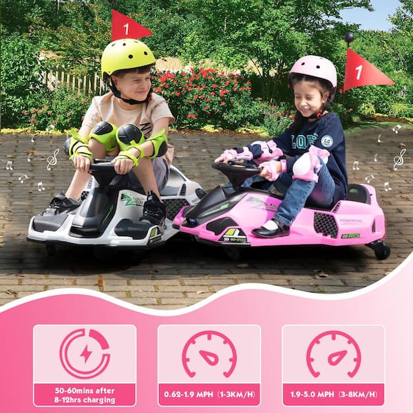  Customer reviews: KIDSCLEANCAR: Portable Go Kart, 12v Ride On  Race Car, Variable Speed for Ages 2-8Years,Every Child Can Choose Their Own  Speed.