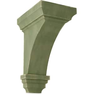 4 in. x 8 in. x 4-3/4 in. Restoration Green Small Jefferson Wood Vintage Decor Corbel