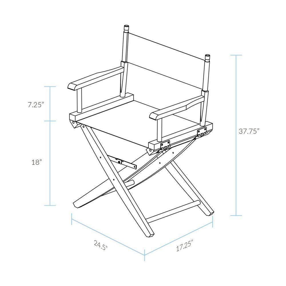 Mission Oak and Black Extra-Wide Director's Chair
