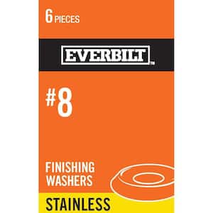 #8 Stainless-Steel Finishing Washers (6-Pack)