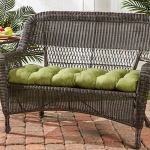 Solid Summerside Green Rectangle Outdoor Bench/Swing Cushion