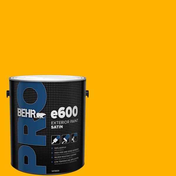 1 gal. #310B-7 Saffron Thread Satin Exterior Paint