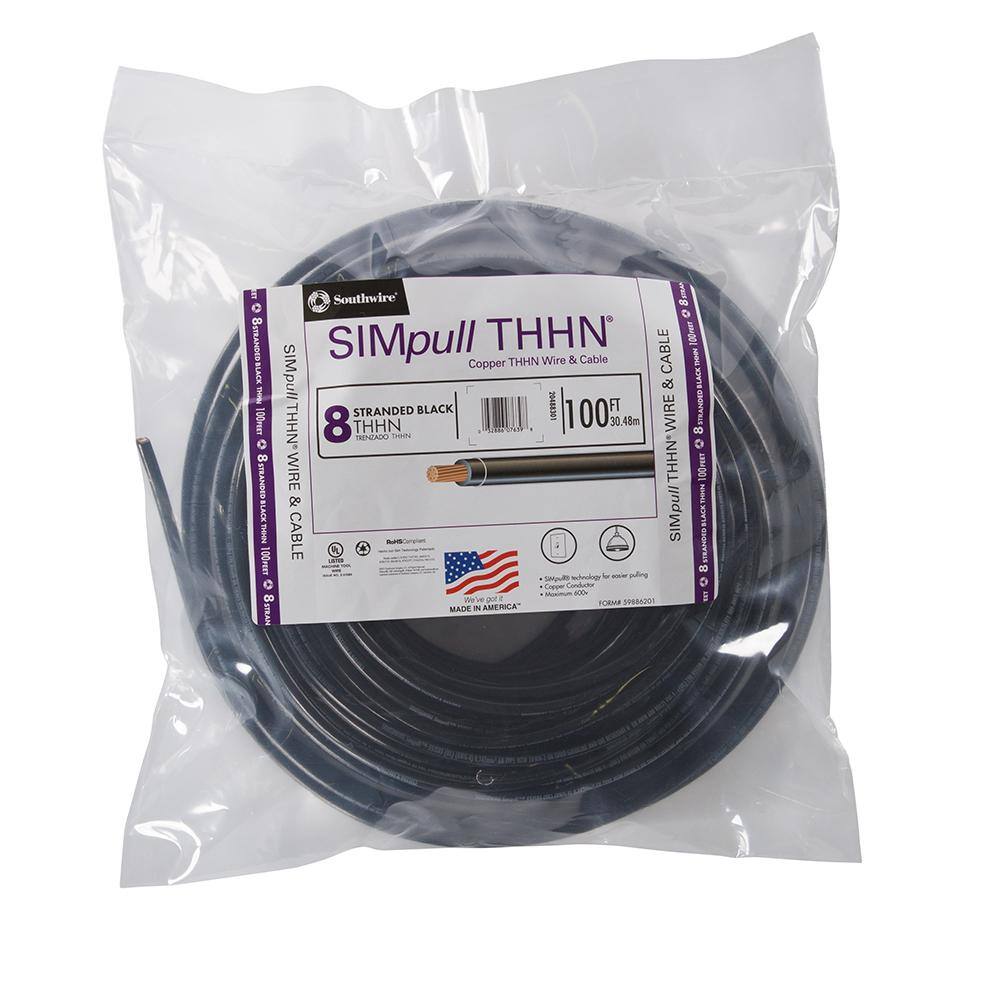 AND GREEN 100’ EA THHN THWN 8 AWG GAUGE BLACK WHITE RED 