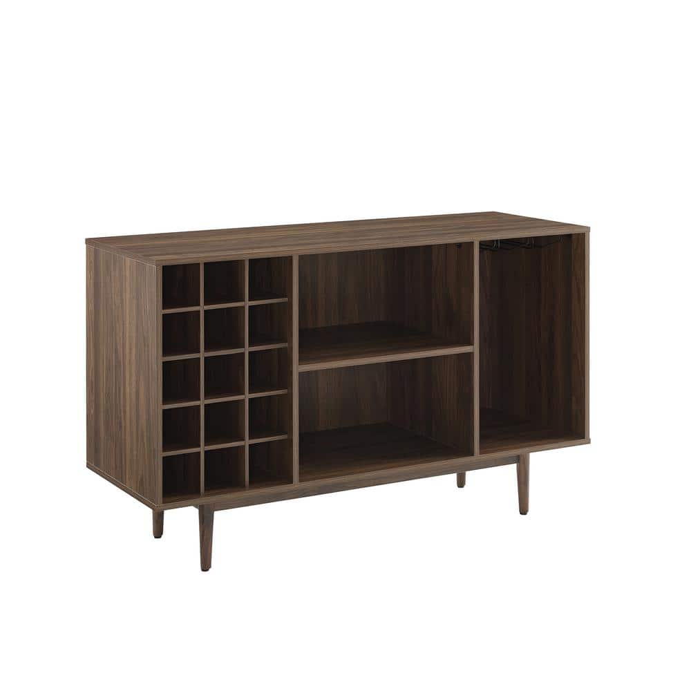 Liam Mid-Century Walnut Sideboard with Wine Storage