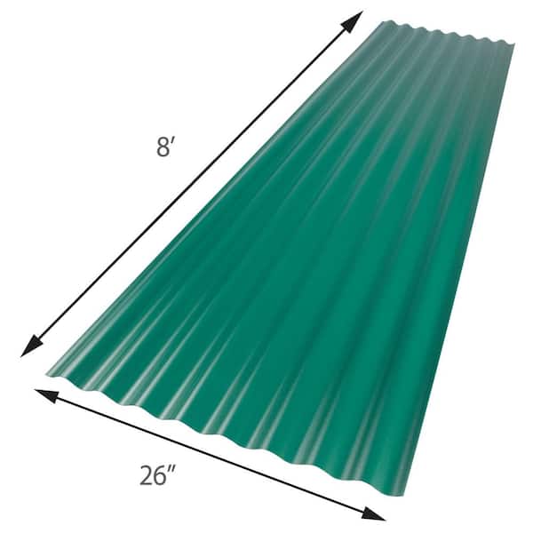 Suntop 2.2 ft. x 8 ft. Corrugated Foam Polycarbonate Roof Panel in