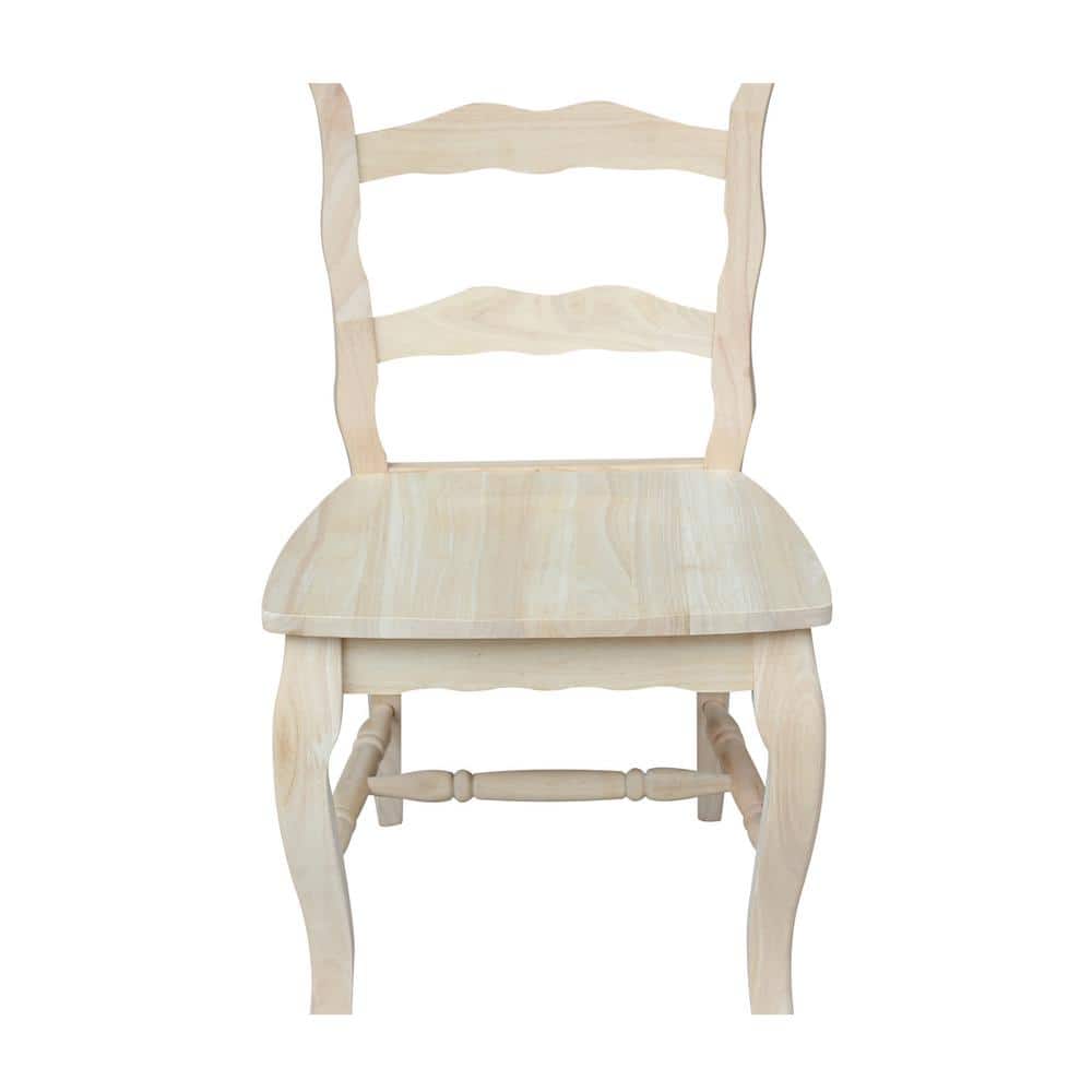 Elegant High-Back Ladderback Microfiber Upholstered Side Chair in Wood