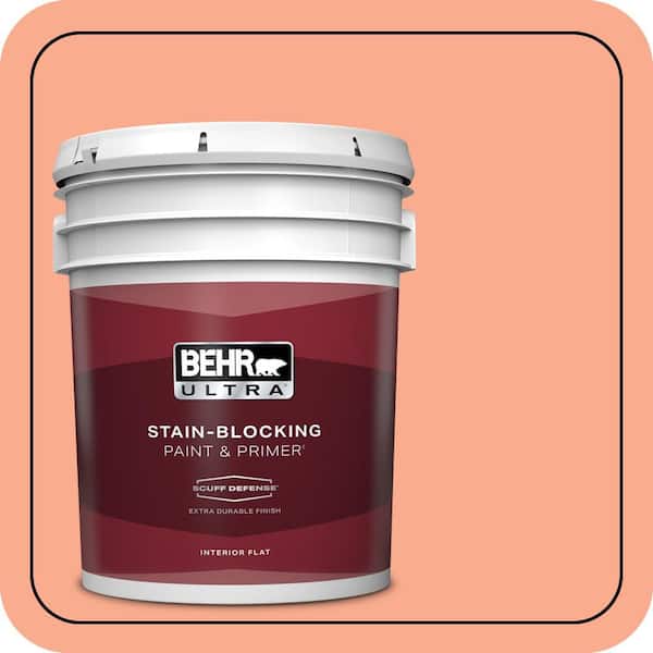 BEHR ULTRA 5 gal. #210B-4 Sunset Strip Extra Durable Flat Interior Paint & Primer