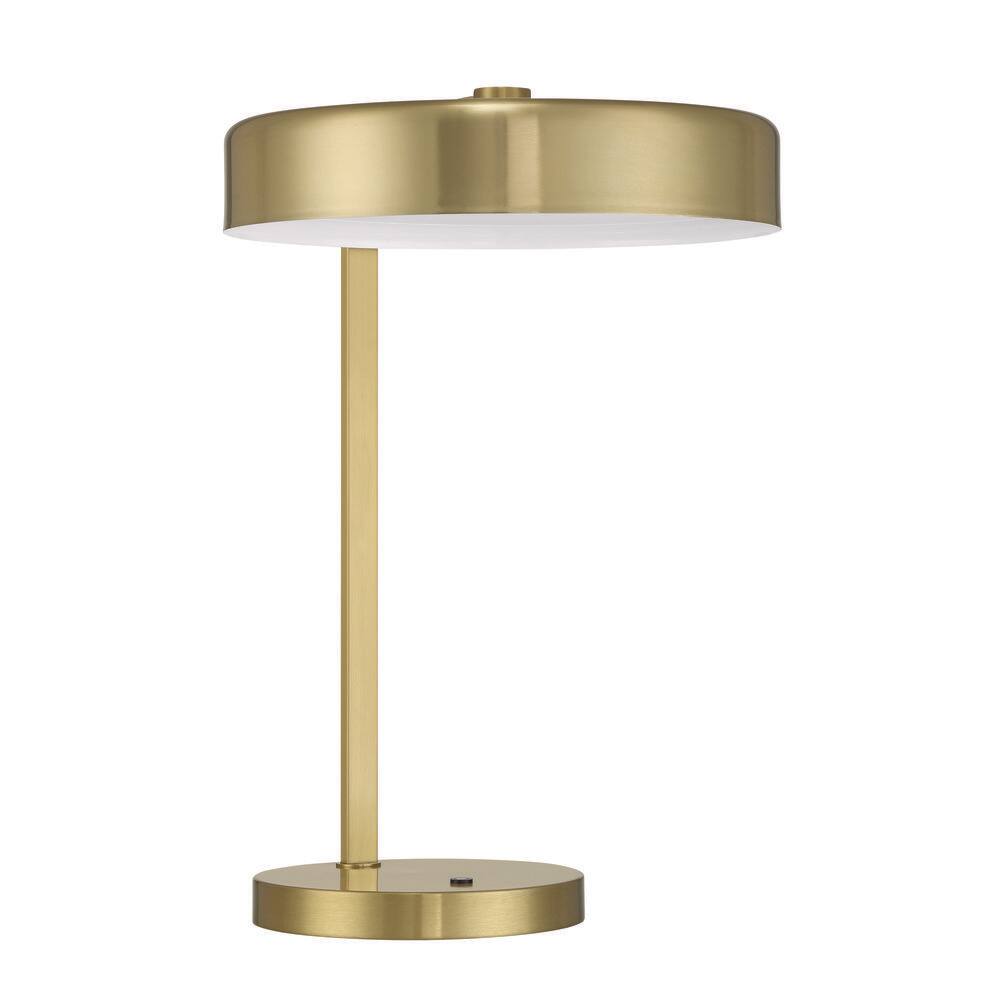 17.2 in. Satin Brass Contemporary Integrated LED Task & Reading Table Lamp for Living Room with White Acrylic Shade price history on PriceWatchPro