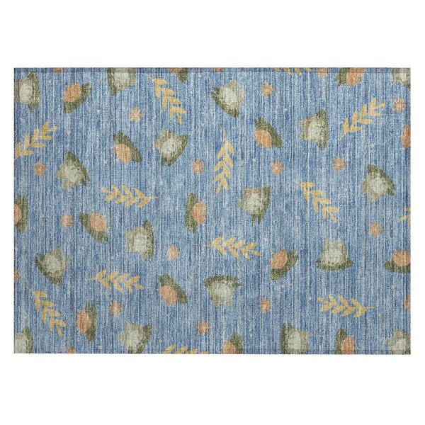 Chantille Machine Washable Indoor/Outdoor Abstract ACN2795 Blue 2 ft. x 3 ft. Accent Rug